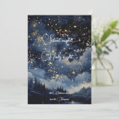 Carte de nuit de Noël sainte et étoile (Debout devant)