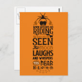 Carte de nuit d'Halloween effrayante (Devant / Derrière)