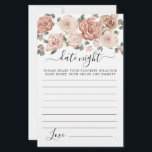 Carte de nuit Dusty Rose Floral Eucalyptus Date<br><div class="desc">Une belle bordure rose rose rose rose roux se trouve au sommet de cette carte Date Night. Coordonnée avec la collection de Fêtes des mariées Rose Dusty.</div>