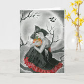 carte de nuit halloween (Fleur jaune)