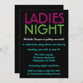 Carte de nuit Neon Ladies (Devant / Derrière)