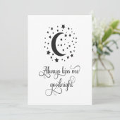 Carte de nuit pour toujours m'embrasser (Debout devant)