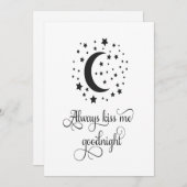 Carte de nuit pour toujours m'embrasser (Devant / Derrière)