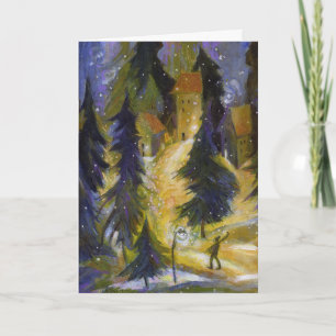 Carte de nuit Ski Winter Village