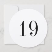 Carte de numéro de grande table ronde Shimmer élég (Devant)