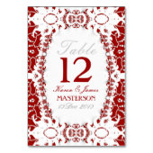 Carte de numéro de la table de dentelle de batik b (Dos)