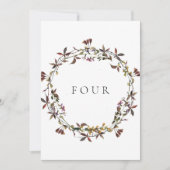 Carte de numéro de la table de Fleur sauvage de HE (Devant)