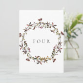 Carte de numéro de la table de Fleur sauvage de HE (Debout devant)