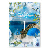 Carte de numéro de la table de mariages floraux bl (Dos)