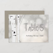 Carte de numéro de la table de neige hivernale Rus (Devant / Derrière)