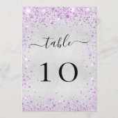 Carte de numéro de la table de parties scintillant (Dos)