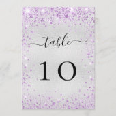 Carte de numéro de la table de parties scintillant (Devant)