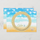 Carte de numéro de siège de la table de croisière  (Devant / Derrière)