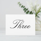 Carte de Numéro de Table (Debout devant)