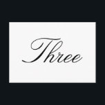 Carte de Numéro de Table<br><div class="desc">Carte de numéro de table simple,  idéale pour les mariages.</div>