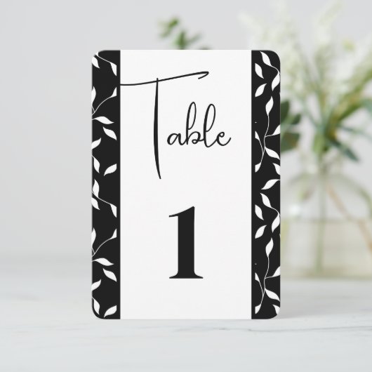 Carte de Numéro de Table (Debout devant)