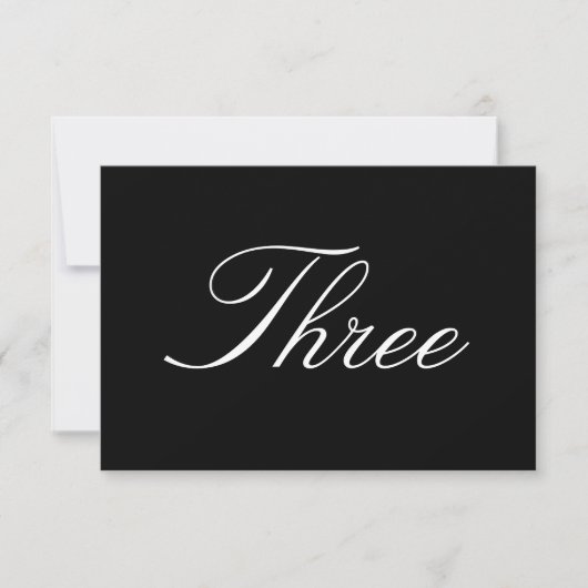 Carte de numéro de table (Devant)