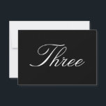 Carte de Numéro de Table<br><div class="desc">Carte de numéro de table simple,  idéale pour les mariages.</div>