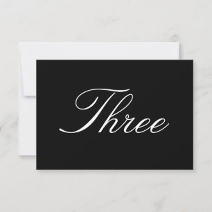 Carte de Numéro de Table