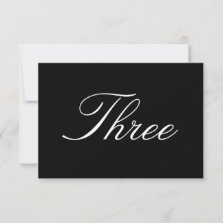 Carte de Numéro de Table