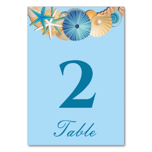 Carte de numéro de table (Par défaut)