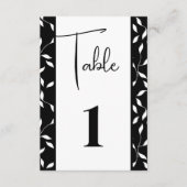 Carte de numéro de table (Devant)