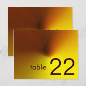 carte de numéro de table (Devant / Derrière)