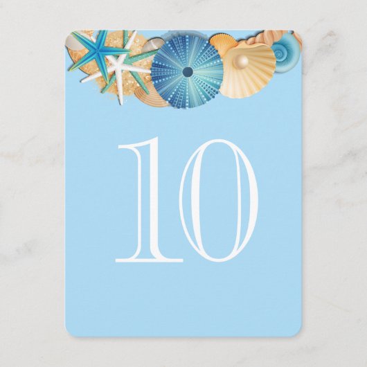Carte de numéro de table-10 (Devant)