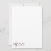 Carte de numéro de table 5x7 Cou de plafond de pan (Dos)