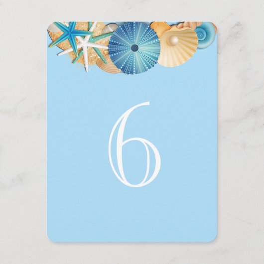 Carte de numéro de table-6 (Devant)