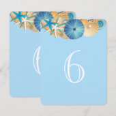 Carte de numéro de table-6 (Devant / Derrière)
