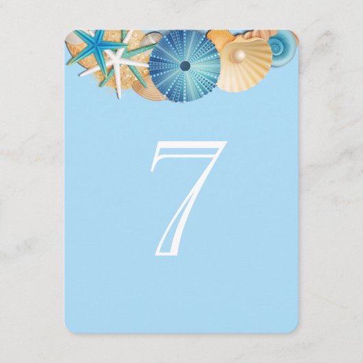 Carte de numéro de table-7 (Devant)