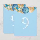 Carte de numéro de table-9 (Devant / Derrière)