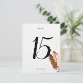 Carte de numéro de table à aquarelle de plume (Debout devant)