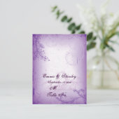 Carte de numéro de table à motif de feuille de lil (Debout devant)