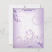 Carte de numéro de table à motif de feuille de lil (Dos)