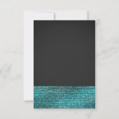 Carte de numéro de table à paillettes Aqua Blue Mo (Dos)