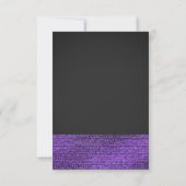 Carte de numéro de table à paillettes gris violet (Dos)