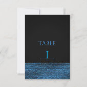 Carte de numéro de table à paillettes Moderne Glam (Devant)