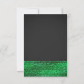 Carte de numéro de table à paillettes vert citron (Dos)
