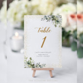 Carte de Numéro de Table Anniversaire de Verdure -