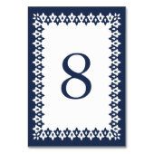 Carte de numéro de table Arabesque | Marine (Par défaut)