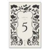 Carte de numéro de table Art déco noir et blanc (Par défaut)