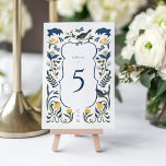 Carte de numéro de table Art Déco vintage<br><div class="desc">Cette carte vintage Art déco Mariage Table Number de la Collection Adaline présente toutes les fleurs de style art déco dessinées à la main. Une première impression étonnante pour vos clients mariages ! Personnalisez-le avec vos détails facilement et rapidement. Appuyez simplement sur le bouton "customiser" pour réorganiser et formater le...</div>
