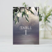 Carte de numéro de table avec arbre Saule Pleureur (Debout devant)