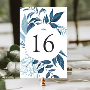 Carte de numéro de table Azure Wild