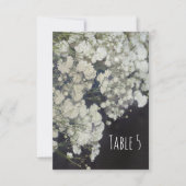 Carte de numéro de table Baby's Breath & bois fonc (Devant)