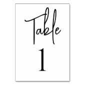 Carte de numéro de table blanche du Mariage de scr (Par défaut)