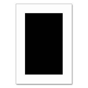 Carte de numéro de table blanche et noire personna