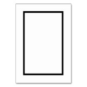 Carte de numéro de table blanche et noire personna (Dos)